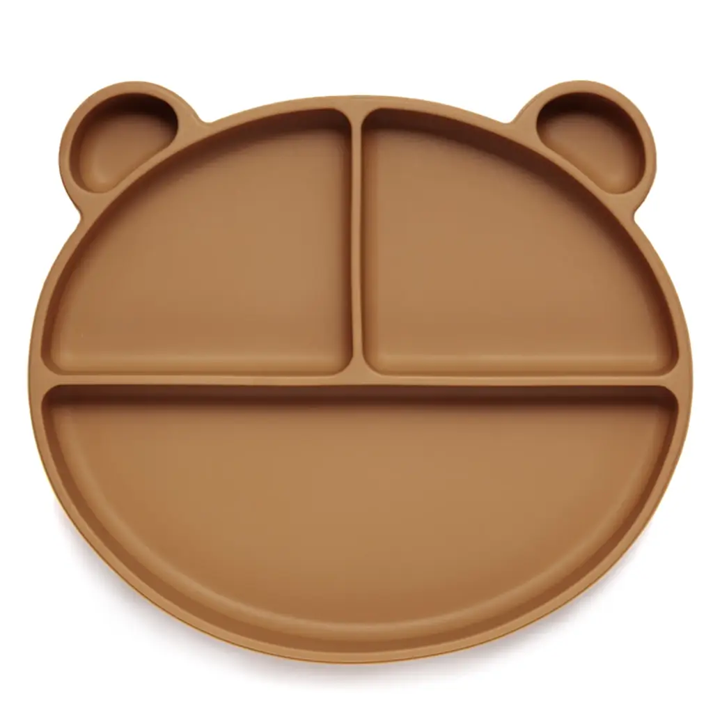 Kidnort Silicone Divided Plate Retter Brun
