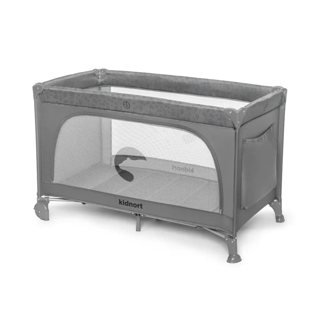 Kidnort Travel Cot Grotta Foggy Grey