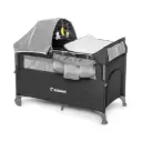 Kidnort Premium Bedside Travel Cot Stugan Stone Grey
