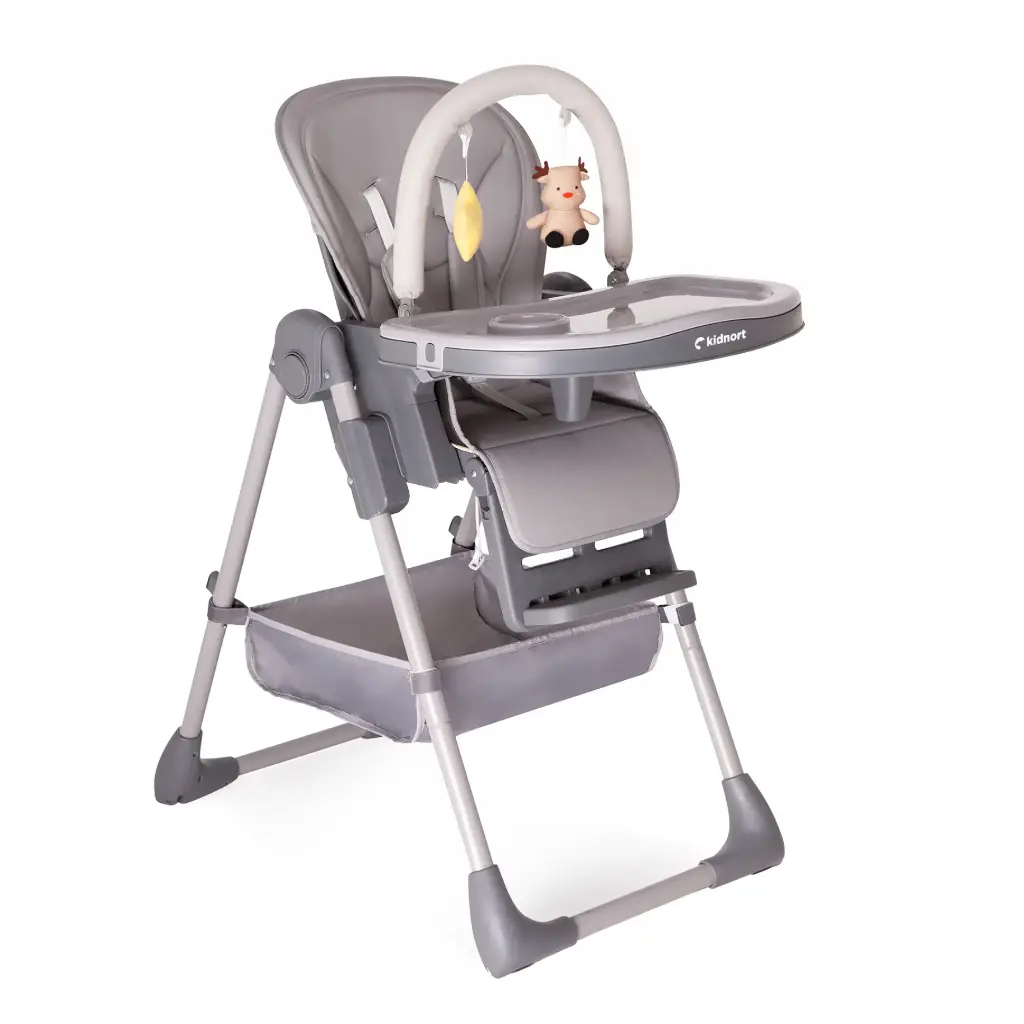 Kidnort High Chair Jordgubbe Cloud Grey