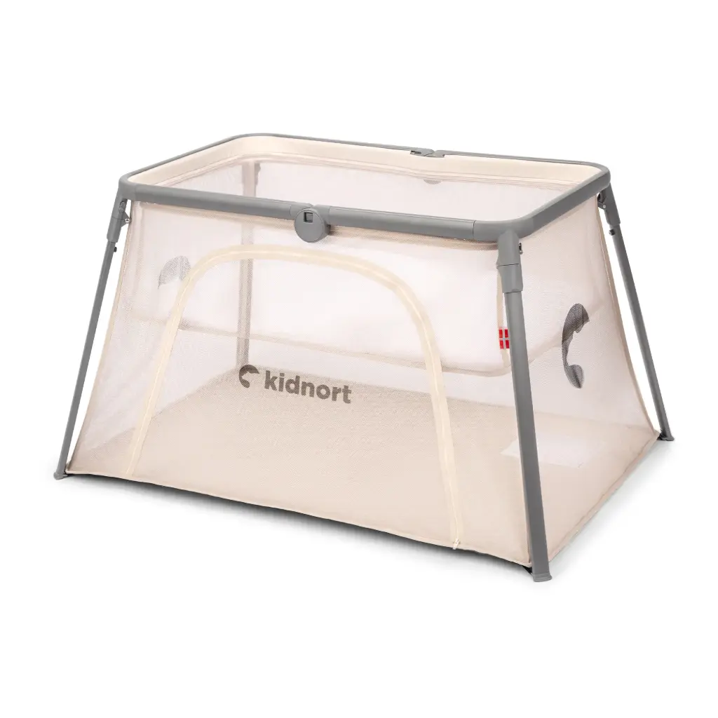 Kidnort 2-in-1 Travel Cot Bleke Unique Hygge Cream