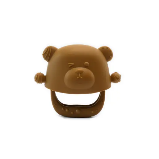 [KID000032] Kidnort Silicone Teether Glitre Warm Brun