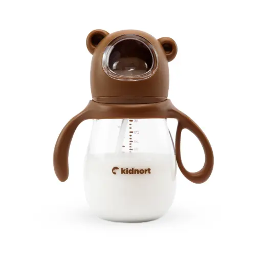 [KID000043] Kidnort Butelka do karmienia 300 ml Jordbaer Teddy Brown