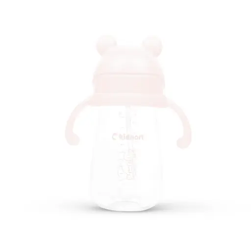 [KID000046] Kidnort Straw Bottle with Weighted Straw 300 ml Bringebaer Soft Blush