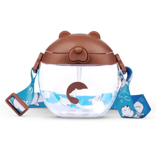 [KID000049] Kidnort Bidon dziecięcy ze słomką Baer Teddy Brown