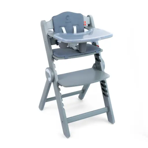 [KNKRZ000014] Kidnort Drewniane krzesełko do karmienia Drömmer Unique Ice Grey