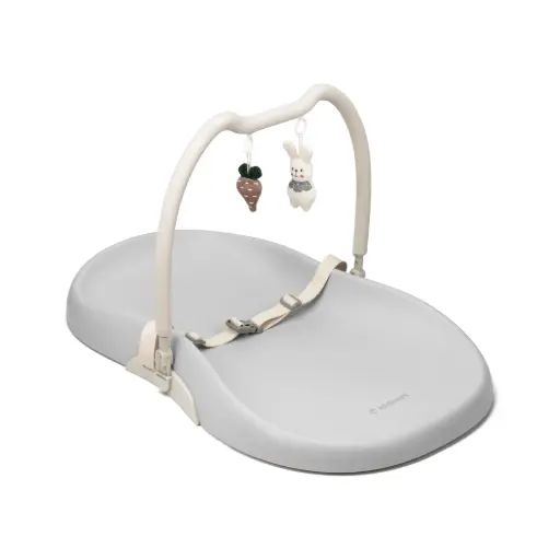 [KID000162] Kidnort Foam Baby Changing Mat with Toy Bar Beroring Frost Grey
