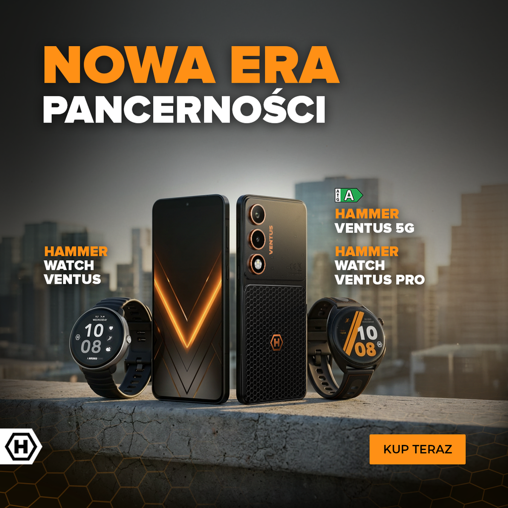 Seria Ventus - smartfon HAMMER VENTUS 5G, HAMMER WATCH VENTUS oraz HAMMER WATCH VENTUS PRO