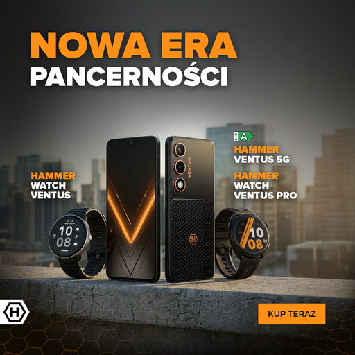 Seria Ventus - smartfon HAMMER VENTUS 5G, HAMMER WATCH VENTUS oraz HAMMER WATCH VENTUS PRO